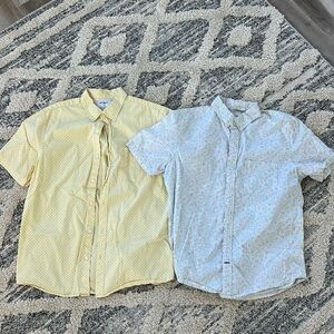 2 short sleeve button down shirts